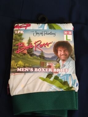 Bob Ross Men’s Boxer Briefs (Large)